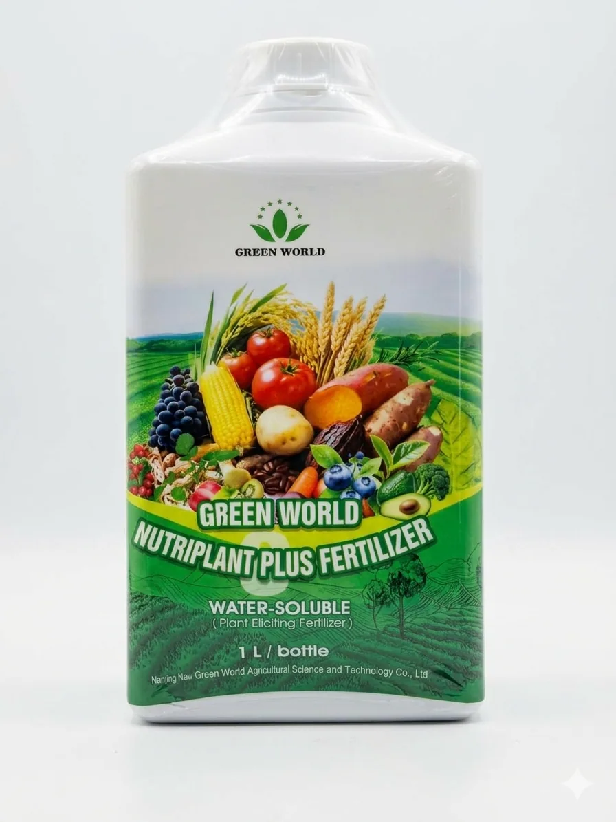 Green World Nutriplant Plus — water-soluble organic fertilizer distributed by Amazing Greens